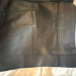 Title: Paige Black Coated Denim Shorts Size 30 High-Rise Rare